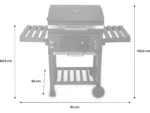 Barbecue SWEEEK Sweeek Bernard Recuperador de Cinzas, Arejadores, Bandeja Ajustável, Prateleiras (122x65x103 cm) - Image 2
