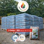 Burpellet Premium — 5 paletes de 385 sacos (15 kg cada) — 5775 kg — Certificado ENplus