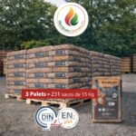 Cylpellet Premium — 3 paletes de 231 sacos (15 kg cada) — 3465 kg — Certificado ENplus