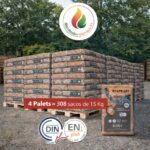 Cylpellet Premium — 4 paletes de 308 sacos (15 kg cada) — 4620 kg — Certificado ENplus